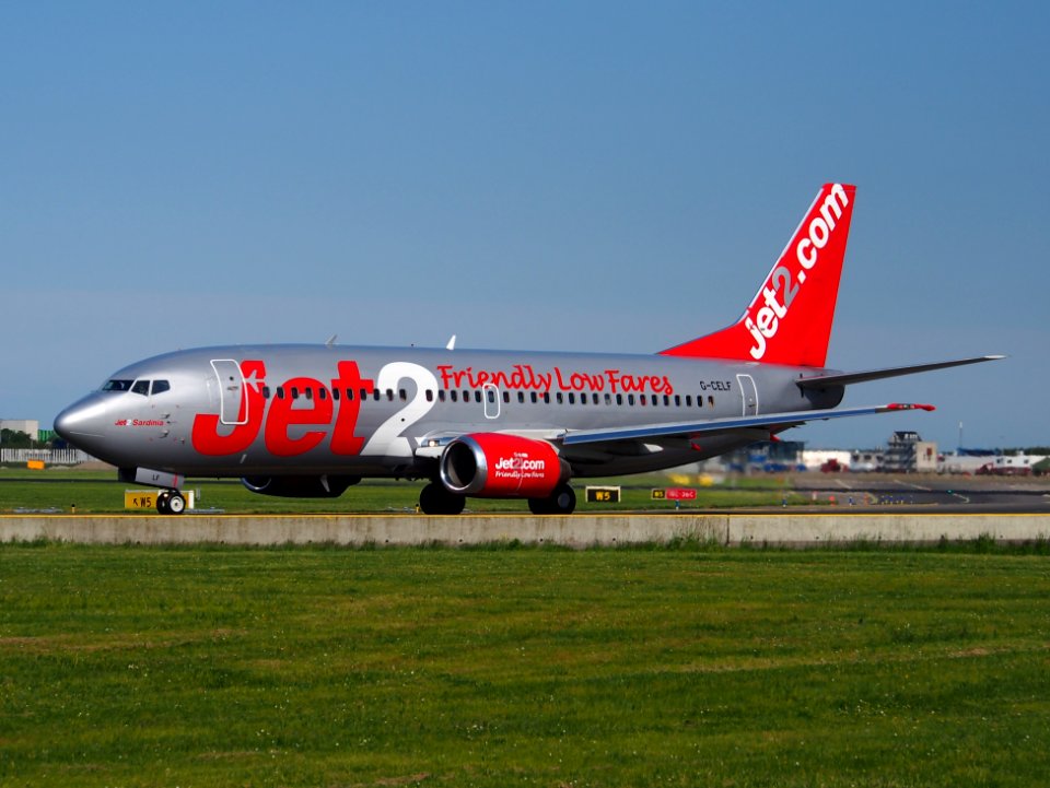 G-CELF Jet2 Boeing 737-377 taxiing at Schiphol (AMS - EHAM), The Netherlands, 18may2014, pic-2