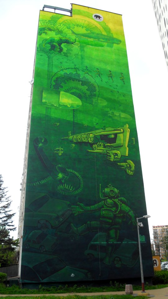 Gdańsk ulica Pilotów 10 (mural)