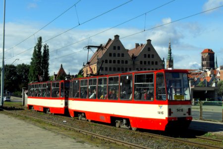 Gdańsk ulica Podwale Przedmiejskie i Konstal