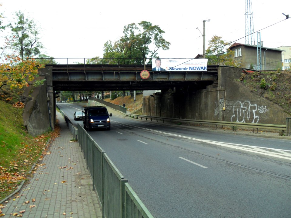 Gdańsk ulica Pomorska – wiadukt kolejowy (strona wschodnia)