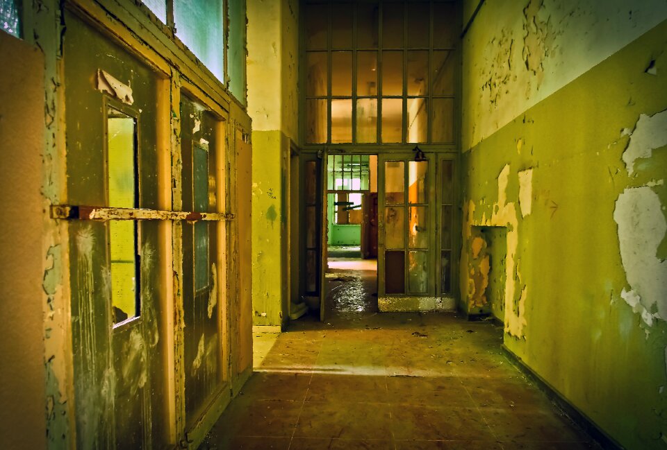 Abandoned ruin building