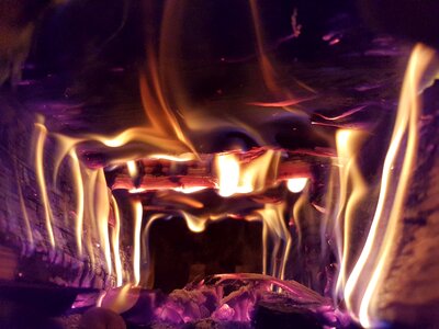 Flame warm burn photo