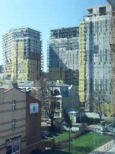 Gdańsk Quattro Towers w budowie - kwiecień 2011