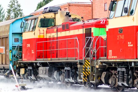 Locomotive track red photo
