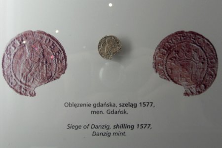 Gdańsk spichlerz Błękitny Baranek - oblężenie Gdańska szeląg