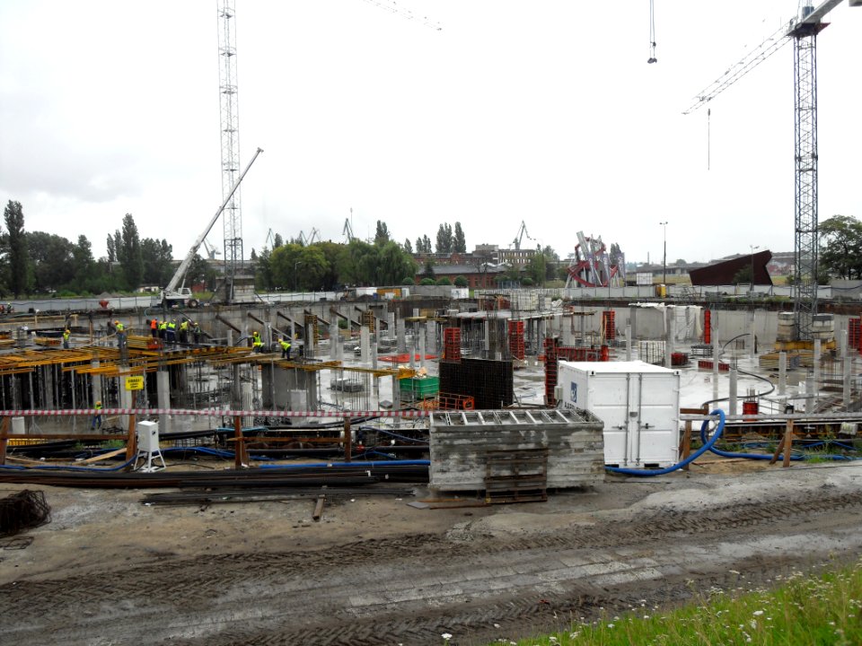 Gdańsk Europejskie Centrum Solidarności w budowie – sierpień 2011 (2)