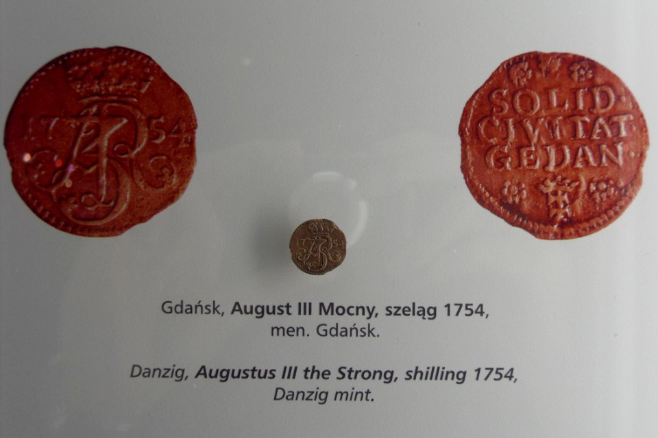 Gdańsk spichlerz Błękitny Baranek - Gdańsk August III Mocny szeląg