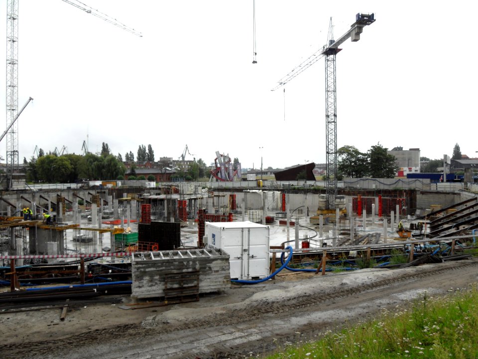 Gdańsk Europejskie Centrum Solidarności w budowie – sierpień 2011 (1)