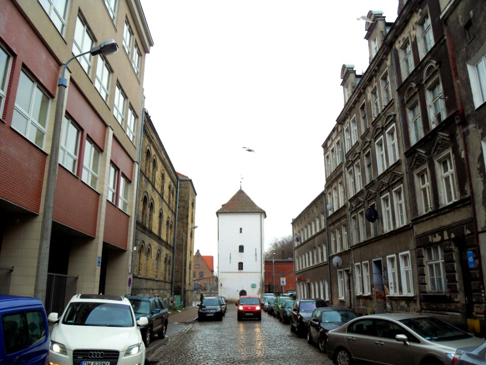 Gdańsk ulica Rzeźnicka i Baszta Biała