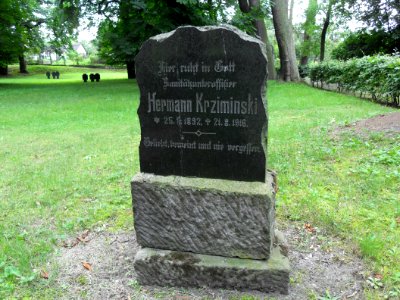 Gdańsk Cmentarz Garnizonowy - grób żołnierza z I wojny światowej
