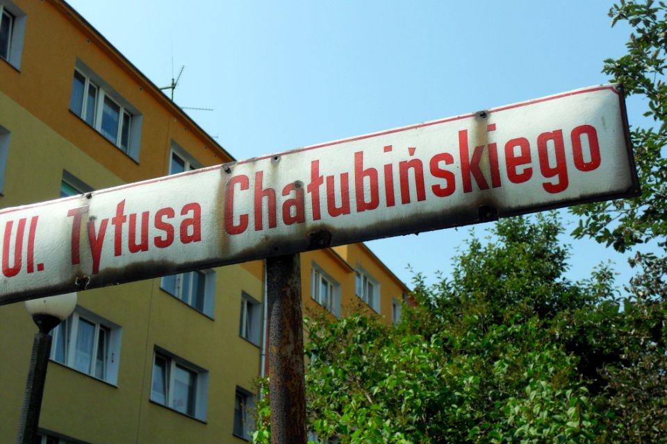 Gdańsk ulica Chałubińskiego (tablica)