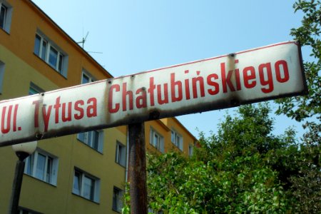 Gdańsk ulica Chałubińskiego (tablica)