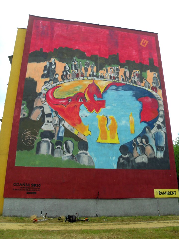 Gdańsk ulica Skarżyńskiego 14 (mural)