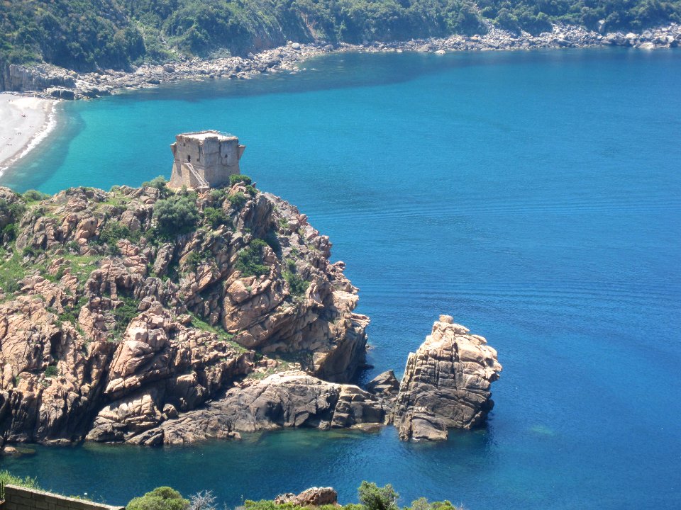 Genoese tower, Porto, Corsica, France