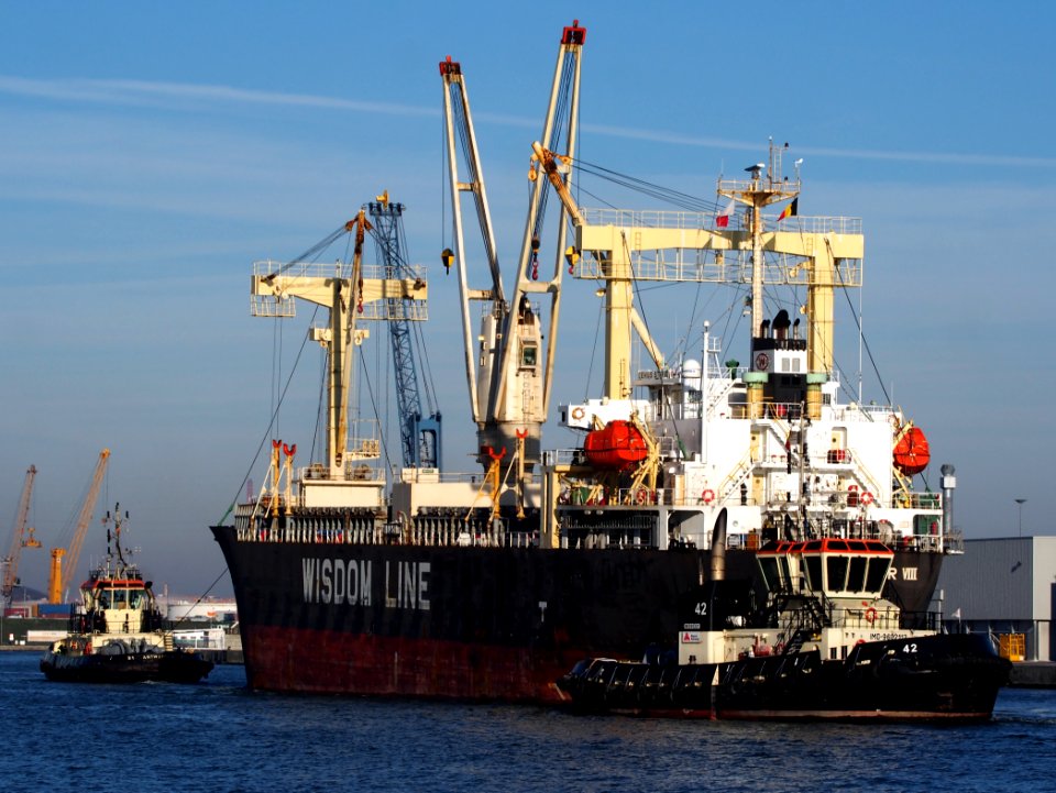 Genius Star VIII (ship, 2007) - IMO 9379868 & Tug 31 & Tug 42, Port of Antwerp pic1