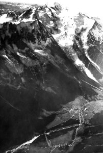Geologie, bergen, gletschertongen, mont blanc, Bestanddeelnr 193-0341