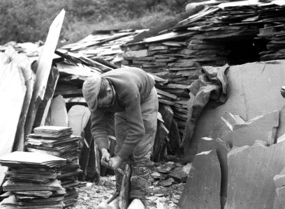 Geologie, leisplijten, leigroeve, Bestanddeelnr 193-0305