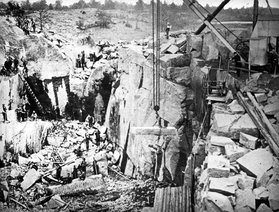 Geologie, granietgroeve, Bestanddeelnr 193-0307
