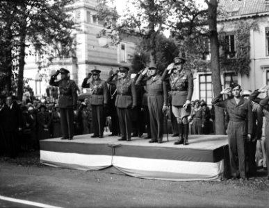 Generaal de Lattre tijdens parade, Bestanddeelnr 901-9084 photo