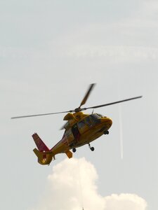 Mountain rescue flying rotor photo