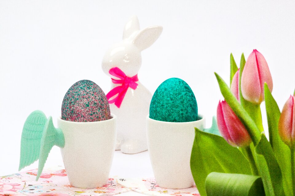 Egg cups tulip bouquet tulip