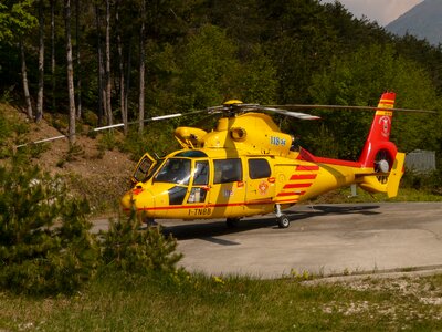 First aid mountain rescue yellow photo