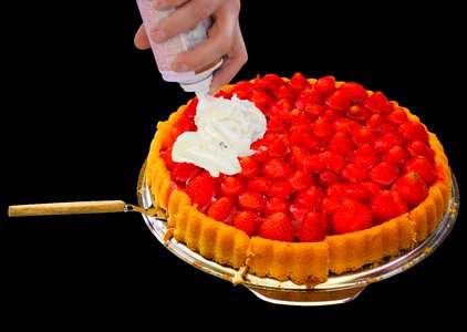 Strawberries strawberry cake cream photo