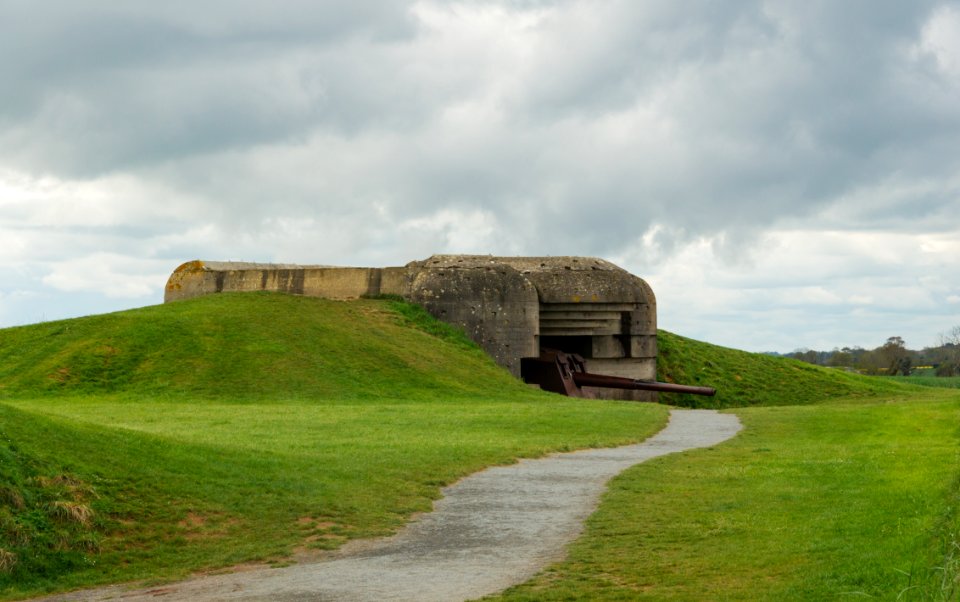 German gun Longues sur mer Calvados, France