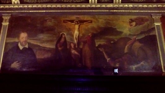 Gesù sulla croce, Vergine e Santi 