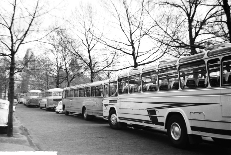 Geparkeerde bussen bij Rijksmuseum, Bestanddeelnr 917-6508