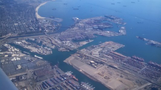 Gerald Desmond bridge and port of Long Beach