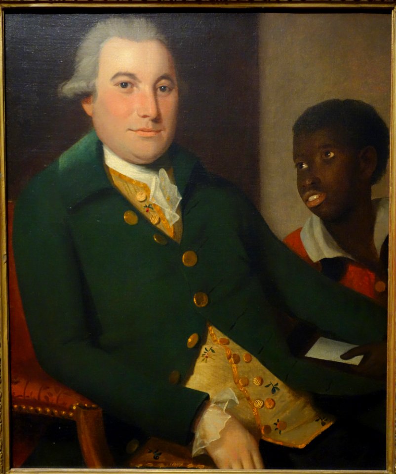 Gentleman with Attendant by Ralph Earl, c. 1785-1788, oil on canvas - New Britain Museum of American Art - DSC09171