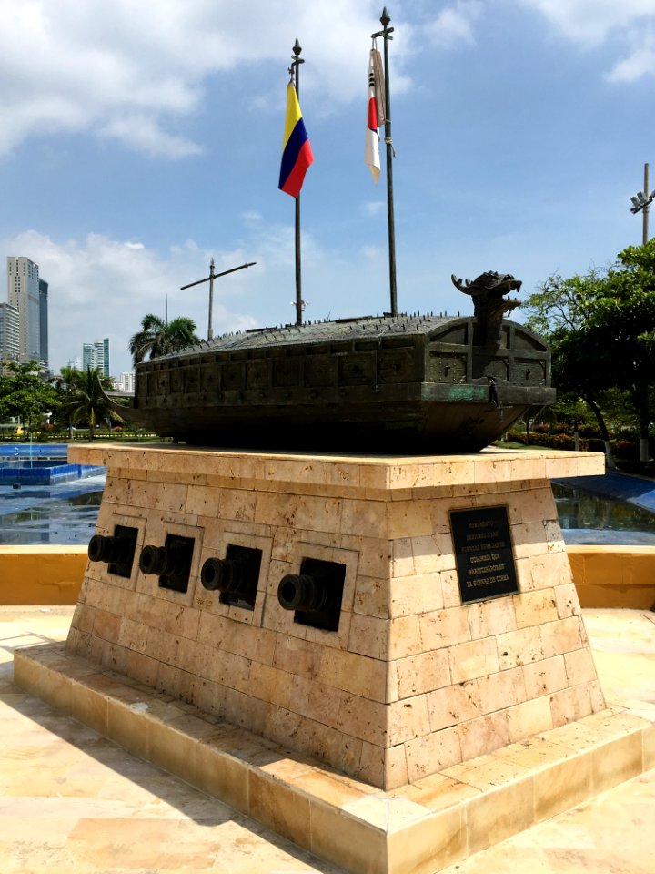 Geobukseon Colombia Korean War Memorial