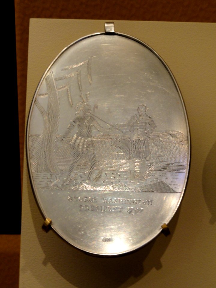 George Washington presidential peace medal for Native American leaders - National Museum of American History - DSC06307