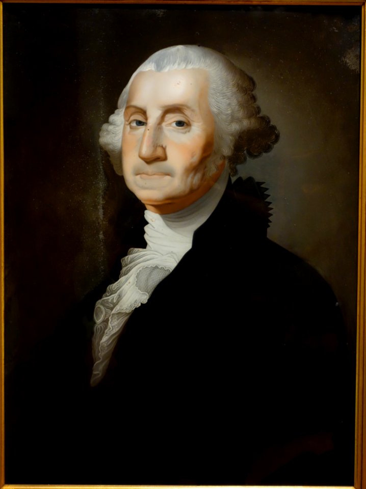 George Washington, attributed to Foeiqua (Chinese), c. 1800-1805, reverse painting on glass - New Britain Museum of American Art - DSC09132