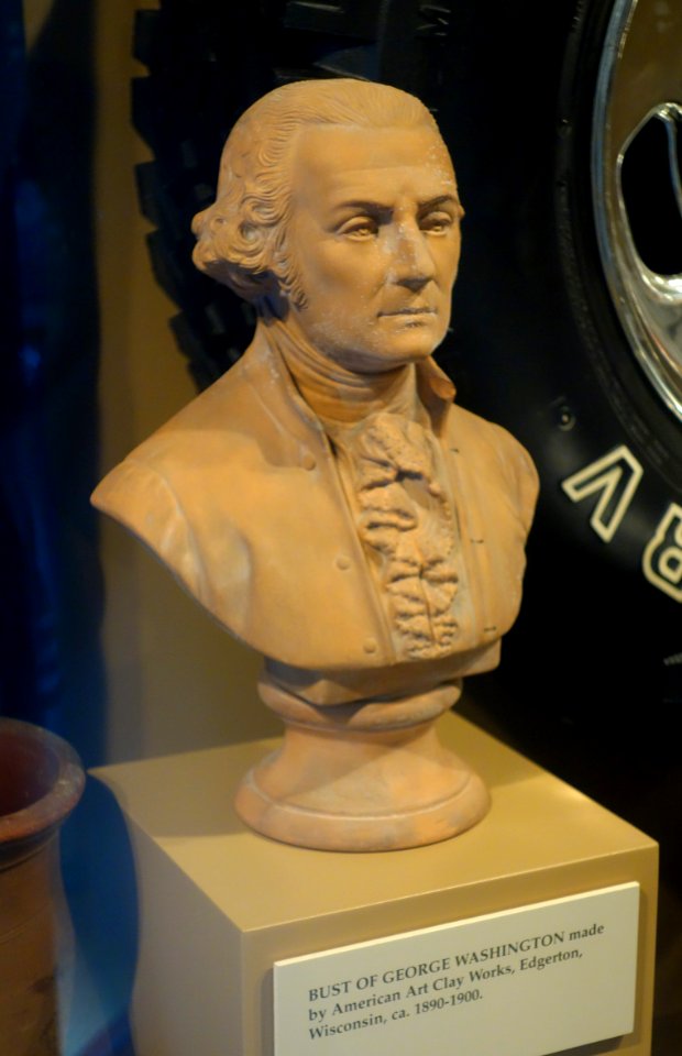George Washington bust, American Art Clay Works, Edgerton, Wisconsin, c. 1890-1900 - Wisconsin Historical Museum - DSC03407
