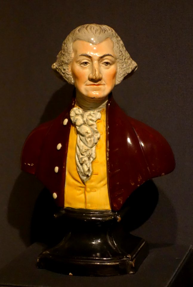George Washington bust, Enoch Wood Factory, Staffordshire, c. 1818, enameled earthenware - Winterthur Museum - DSC01481