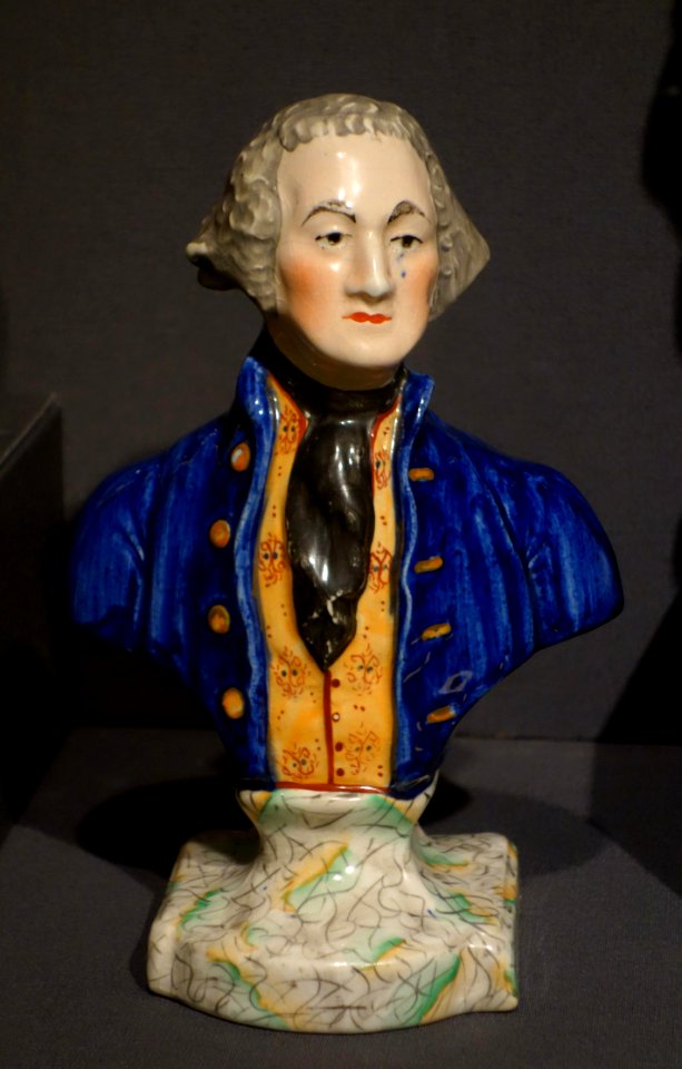 George Washington bust, Staffordshire, 1870-1900, enameled earthenware - Winterthur Museum - DSC01485
