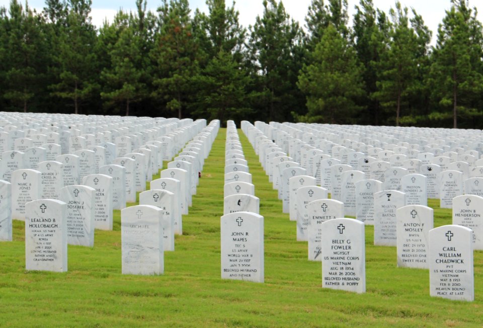 Georgia National Cemetery gravestones