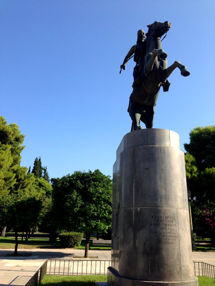 Georgios Karaiskakis statue in Athens