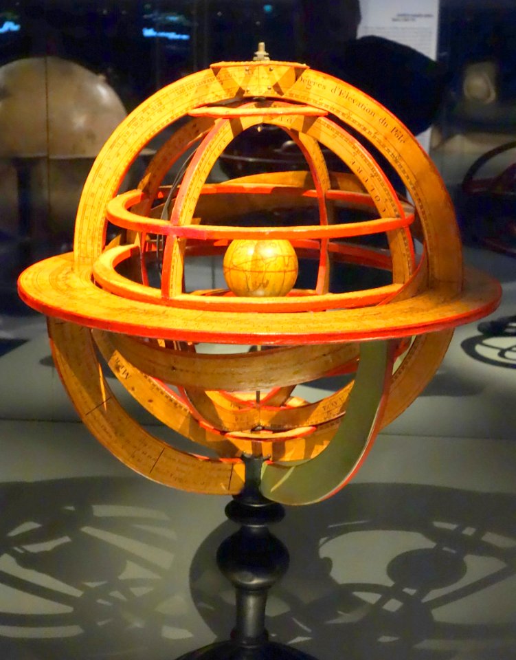 Geocentric armillary sphere, Charles Francois Delamarche, Paris, c. 1800 - Mathematisch-Physikalischer Salon, Dresden - DSC07985