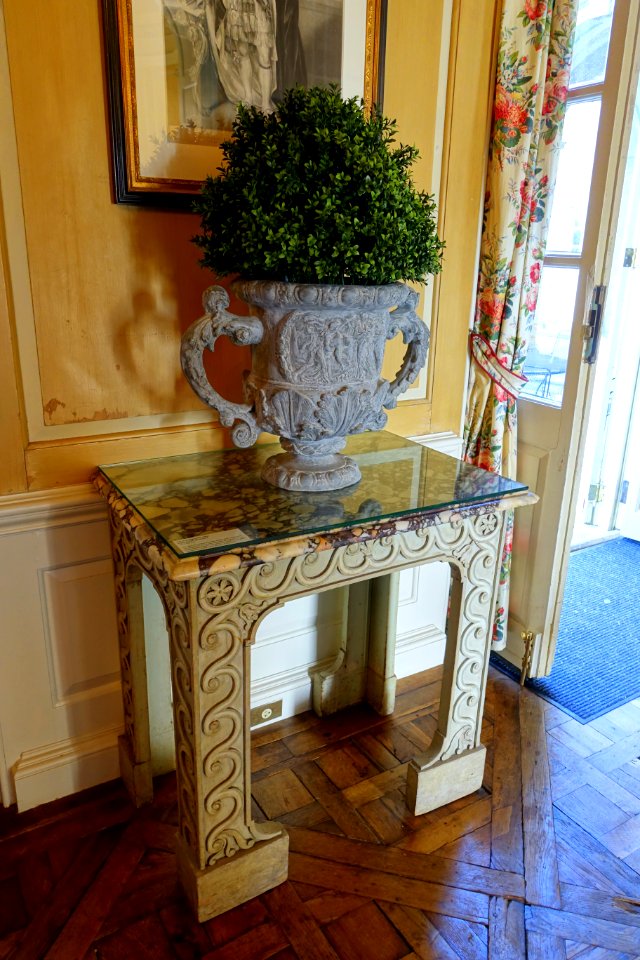 George II pier table, one of a pair, England, mid 1700s, marble top - Great House - Castle Hill on the Crane Estate - Ipswich, Massachusetts - DSC06203
