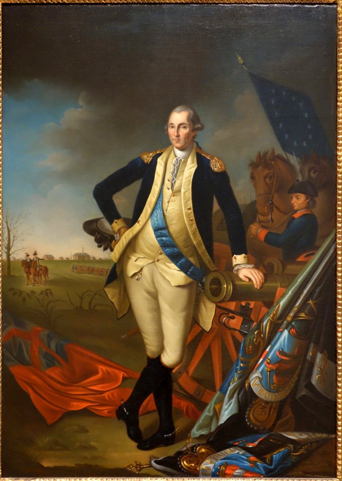 George Washington, unknown artist after Charles Willson Peale, oil on canvas - Chazen Museum of Art - DSC02504