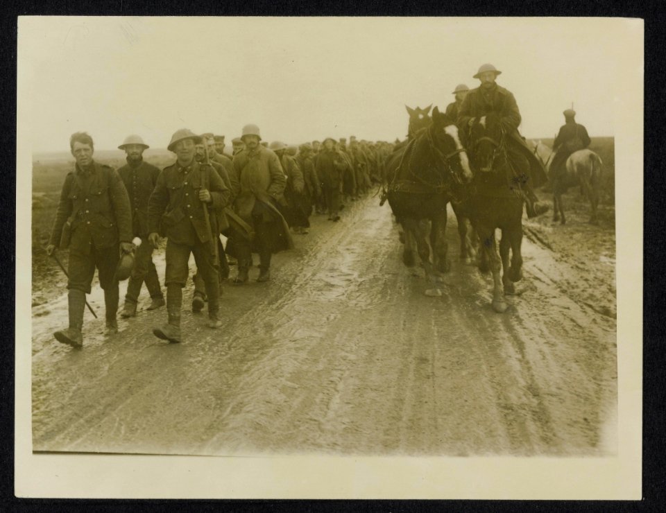 German prisoners captured by the Canadians at the storming of Regina Trench, Bestanddeelnr 158-1138