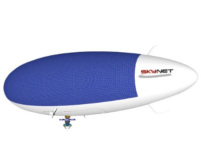 Geostationary airship satellite