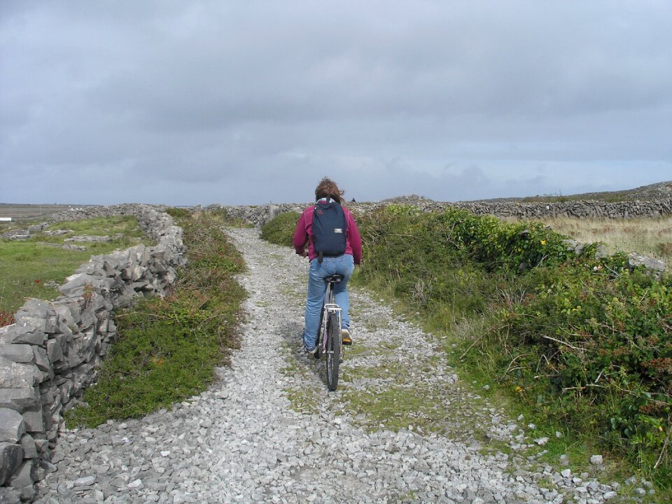 Bike riding young nature