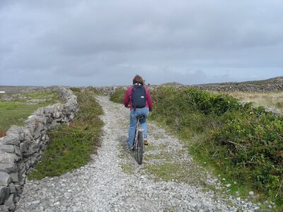 Bike riding young nature