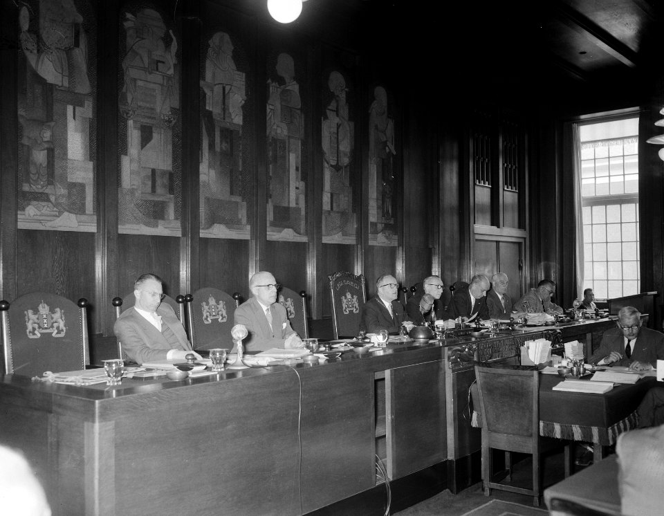 Gemeenteraad van Amsterdam bestuurstafel IJ-tunneldebat, Bestanddeelnr 908-6342