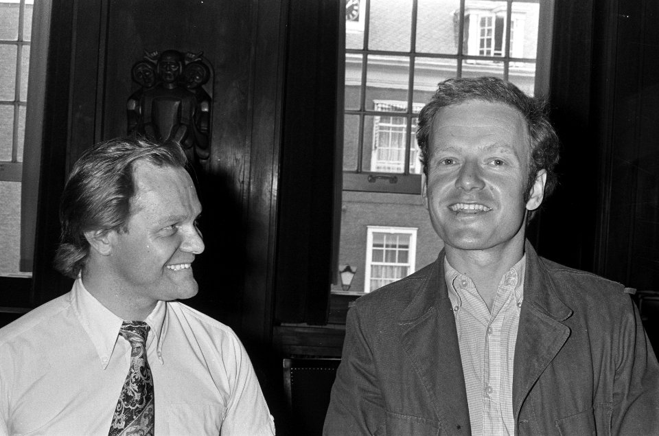 Gemeenteraad van Amsterdam, Cees de Cloe (links) en Pitt Treumann (beiden PvdA), Bestanddeelnr 926-4954