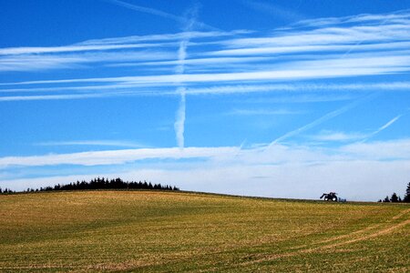 Field arable sky photo